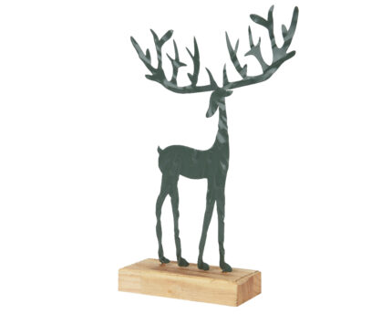 Beauty Home ΜΕΤΑΛΛΙΚΟΣ ΤΑΡΑΝΔΟΣ ΜΕ ΒΑΣΗ DARK GREEN 5 x 15 x 23,5 CM
